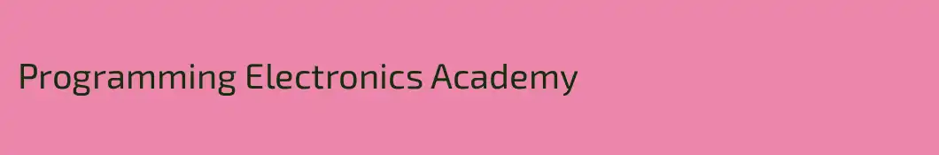 Programming Electronics Academy